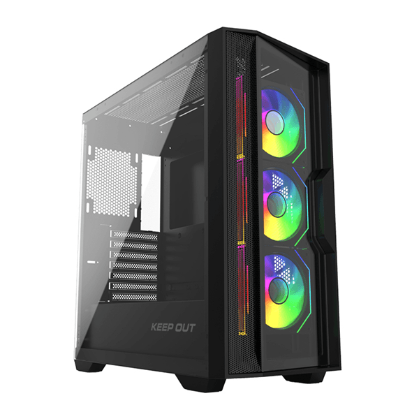 Keep Out Caja M-Atx KO XC-500 ARGB USB3 BlackGlass | Beep Informática